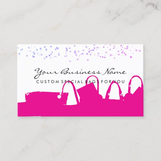 Carte De Visite Pink Classy Fashion Consultant indépendant Sacs (Devant)