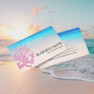 Carte De Visite Pink Coral Beach Spa Resort Boutique B&B