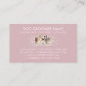 Carte De Visite Pink Daisy PetSitter chien vétérinaire Paws (Dos)