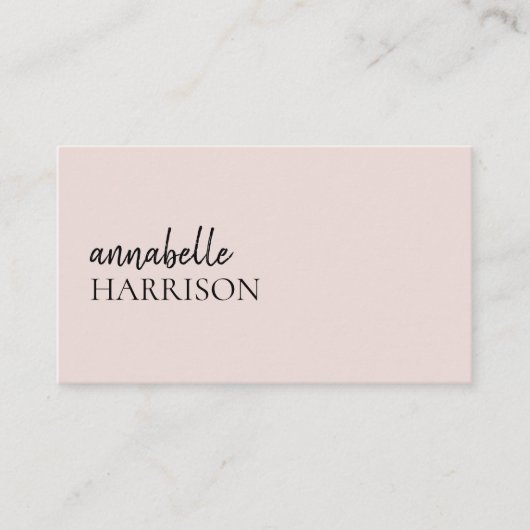 Carte De Visite Pink | Elegant Script (Devant)