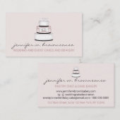 Carte De Visite Pink Event Anniversaire de fête Planificateur Mari (Devant / Derrière)