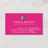 Carte De Visite Pink Event Plan Parties scintillant Décoration (Dos)