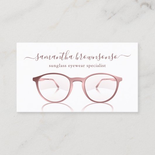 Carte De Visite Pink Eye wear SunGlasses (Devant)