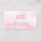 Carte De Visite Pink Floral Sakura Cherry Blossom Tree Branche (Dos)