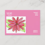 Carte De Visite Pink Flower Business Cards (Devant)