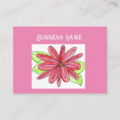 Carte De Visite Pink Flower Business Cards (Dos)
