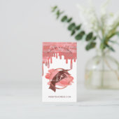 Carte De Visite Pink Glam Nail Art Manicon Salon Script Monogramme (Debout devant)