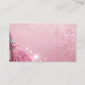 Carte De Visite pink Glitter Classy Cleaning Services (Dos)