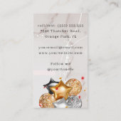 Carte De Visite Pink Gold Black Event Planner Balloon Artiste (Dos)