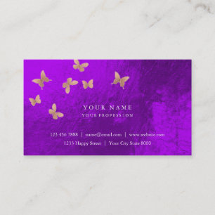 Carte De Visite Pink Gold Blush Cooper Purple Amethyst Metallic