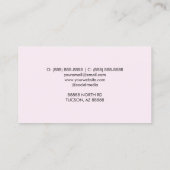 Carte De Visite Pink Gold Noir Polka Pot Brush (Dos)