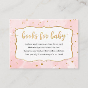 Carte De Visite Pink Gold Watercolor