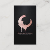 Carte De Visite Pink Gradient Glitter Swirl • Custom Editable (Devant)