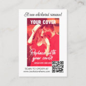 Carte De Visite Pink Hearts Romance Auteur Version du livre Market (Devant)