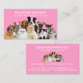Carte De Visite Pink Home Chiens de compagnie Chats (Devant / Derrière)