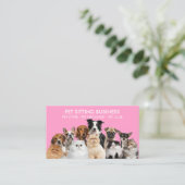 Carte De Visite Pink Home Chiens de compagnie Chats (Debout devant)