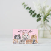 Carte De Visite Pink Home Pet Cats (Debout devant)