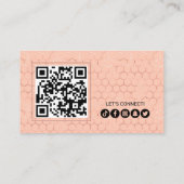 Carte De Visite Pink Honeycomb miel fait maison (Dos)