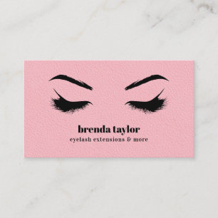 Carte De Visite PINK LEATHER chic Eyelash Browbar professionnel