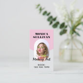 Carte De Visite Pink light gray minimalist makeup (Debout devant)