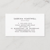 Carte De Visite Pink Lilac Gray Terrazzo Pattern Interior Design (Dos)