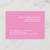 Carte De Visite Pink Lollypop (Dos)