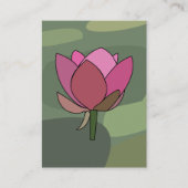 Carte De Visite Pink Lotus Flower Salon Spa (Devant)