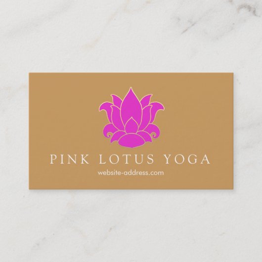 Carte De Visite Pink Lotus Yoga et professeur de méditation (Devant)