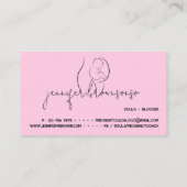 Carte De Visite Pink Minimal unique Doula Entraîneur de naissance (Dos)