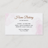 Carte De Visite Pink Mixer Boulangerie Pain (Dos)