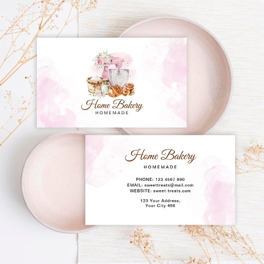 Carte De Visite Pink Mixer Boulangerie Pain