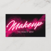 Carte De Visite Pink Neon & Smoke Lash Tech QR Code & Socials (Devant)