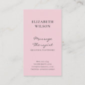Carte De Visite Pink Ombre Shimmer Massage Thérapiste Vertical (Dos)
