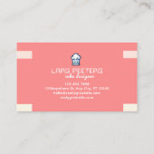 Carte De Visite Pink Pastel Cute Simple Accueil Boulangerie Logo (Dos)