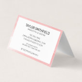 Carte De Visite Pink Patting Rustic Texture tendance (Dos)