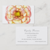 Carte de visite Pink Peony (Devant / Derrière)