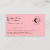 Carte De Visite Pink Populaire Flower Shade Énergie Chauffage Sole (Dos)