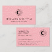 Carte De Visite Pink Populaire Flower Shade Énergie Chauffage Sole (Devant / Derrière)