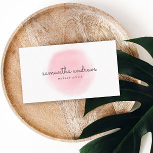 Carte De Visite Pink Powder Artiste de maquillage professionnel