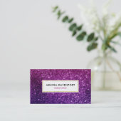 Carte De Visite Pink & Purple Sparkling Gemstones (Debout devant)