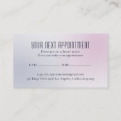 Carte De Visite Pink Purple White Minimalist Aesthetic Gradient (Dos)