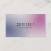 Carte De Visite Pink Purple White Minimalist Aesthetic Gradient (Devant)