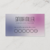 Carte De Visite Pink Purple White Minimalist Aesthetic Gradient (Dos)