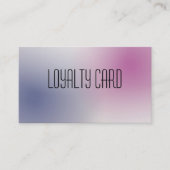 Carte De Visite Pink Purple White Minimalist Aesthetic Gradient (Devant)