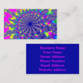 Carte De Visite Pink Rainbow Burn (Devant / Derrière)