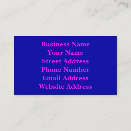 Carte De Visite Pink Rainbow Burn (Dos)