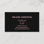 Carte De Visite Pink Script Parties scintillant Macarons boulanger (Dos)