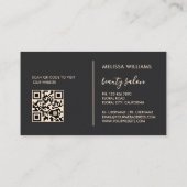 Carte De Visite Pink Shiny Flowers Black Logo (Dos)