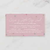 Carte De Visite Pink Simple Chien race Puppy Grooming Petsitter (Dos)