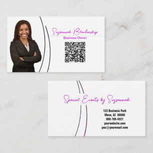 Carte De Visite Pink Sliver professionnel de Faux Parties scintill